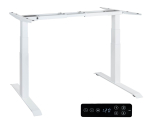 Elektromosan állítható magasságú asztalláb, BASIC, 4 memóriás, USB, FEHÉR láb, keret