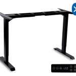 Elektromosan állítható magasságú asztal, Bluetooth PREMIUM, 4 memóriás USB-s vezérlő - FEKETE váz, keret