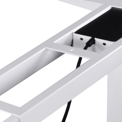 Elektromosan állítható magasságú asztal, Bluetooth PREMIUM, 4 memóriás USB-s- FEHÉR váz, keret