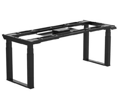 Elektromosan állítható 65-130 cm magasságú asztal, 300 kg teherbírás, memóriás, irodai- munka- tárgyaló vagy étkező asztal váz, emelhető 4 motoros asztalláb, FEKETE