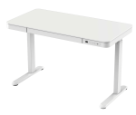 Elektromosan állítható magasságú Okosasztal, 72-122 cm, 4 memóriás, fiókos, USB-A, USB-C, FEHÉR színben
