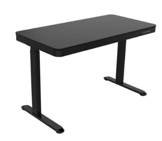 Elektromosan állítható magasságú Okosasztal, 72-122 cm, 4 memóriás, fiókos, USB-A, USB-C, FEKETE színben