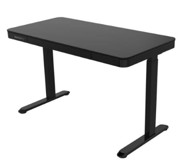 Elektromosan állítható magasságú Okosasztal, 72-122 cm, 4 memóriás, fiókos, USB-A, USB-C, FEKETE színben