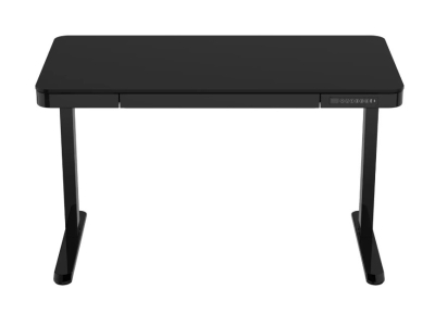 Elektromosan állítható magasságú Okosasztal, 72-122 cm, 4 memóriás, fiókos, USB-A, USB-C, FEKETE színben