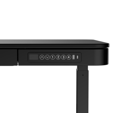 Elektromosan állítható magasságú Okosasztal, 72-122 cm, 4 memóriás, fiókos, USB-A, USB-C, FEKETE színben