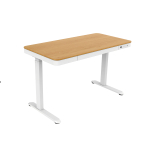 Elektromosan állítható magasságú Okosasztal, 72-122 cm, 4 memóriás, fiókos, USB-A, USB-C, TÖLGY színben