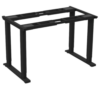 Elektromosan állítható 70-120 cm magasságú, 160 kg teherbírás, memóriás, USB-s, FEKETE, irodai, munka, tárgyaló vagy étkező asztalváz, állítható 4 motoros asztalláb