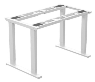 Elektromosan állítható 70-120 cm magasságú, 160 kg teherbírás, memóriás, USB-s, FEHÉR, irodai, munka, tárgyaló vagy étkező asztalváz, állítható 4 motoros asztalláb