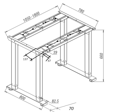Elektromosan állítható 70-120 cm magasságú, 160 kg teherbírás, memóriás, USB-s, FEHÉR, irodai, munka, tárgyaló vagy étkező asztalváz, állítható 4 motoros asztalláb