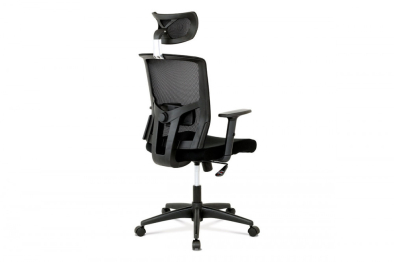 Ergonómikus irodai forgószék derék- és fejtámasszal, fekete, teherbírás 120kg (ka-b1013_bk)