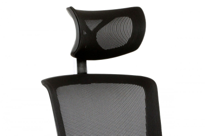 Ergonómikus irodai forgószék derék- és fejtámasszal, fekete, teherbírás 120kg (ka-b1013_bk)