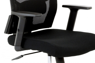 Ergonómikus irodai forgószék derék- és fejtámasszal, fekete, teherbírás 120kg (ka-b1013_bk)
