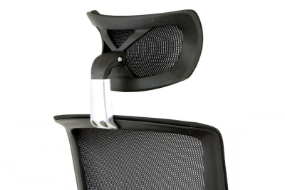 Ergonómikus irodai forgószék derék- és fejtámasszal, fekete, teherbírás 120kg (ka-b1013_bk)