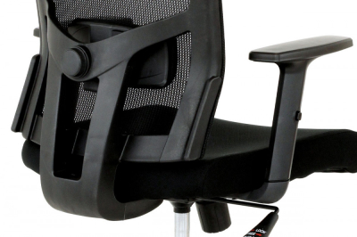 Ergonómikus irodai forgószék derék- és fejtámasszal, fekete, teherbírás 120kg (ka-b1013_bk)