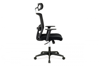 Ergonómikus irodai forgószék derék- és fejtámasszal, fekete, teherbírás 120kg (ka-b1013_bk)