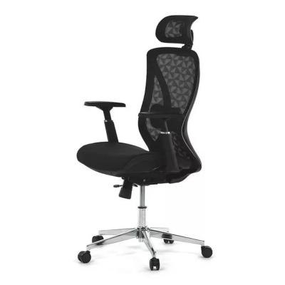 Ergonomikus Irodai Szék, Fekete Hálós, Szinkron Mechanikával, KA-S258-BK