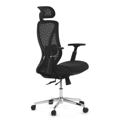 Ergonomikus Irodai Szék, Fekete Hálós, Szinkron Mechanikával, KA-S258-BK