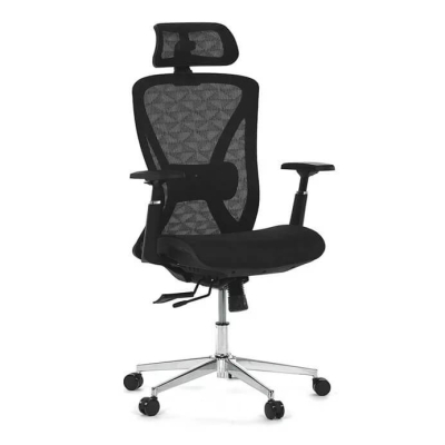 Ergonomikus Irodai Szék, Fekete Hálós, Szinkron Mechanikával, KA-S258-BK