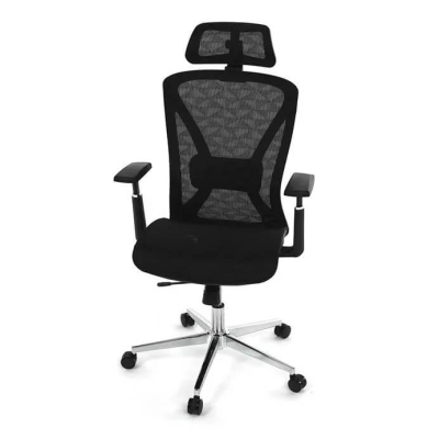 Ergonomikus Irodai Szék, Fekete Hálós, Szinkron Mechanikával, KA-S258-BK