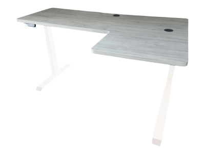 Elektromosan állítható magasságú, 70-120 cm, L-alakú BAL-os íróasztal, 4 memória, USB, FEKETE vagy FEHÉR váz Gentlmen asztallappal