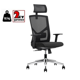 MIRA ergonomikus irodai forgószék fejtámlával, állítható deréktámasszal és 3D karfával, krómacél lábkereszttel