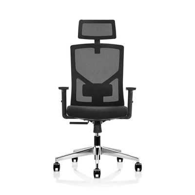 MIRA ergonomikus irodai forgószék fejtámlával, állítható deréktámasszal és 3D karfával, krómacél lábkereszttel