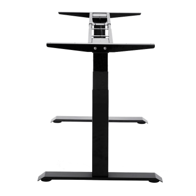 Elektromosan állítható magasságú asztal, PREMIUM PRO, 4 memóriás, 3 láb szegmens, USB, FEKETE íróasztal váz, emelhető asztalláb, keret