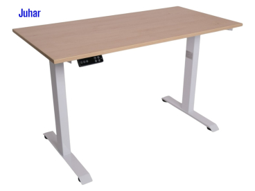 Elektromosan állítható magasságú íróasztal, PREMIUM, 4 memóriás, USB, FEHÉR lábbal több színben és méretben