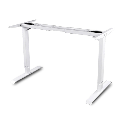 Elektromosan állítható magasságú asztal, PREMIUM, 4 memóriás, USB, FEHÉR íróasztal váz, emelhető asztalláb, keret