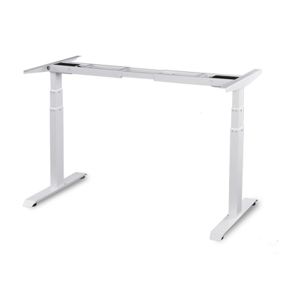Elektromosan állítható magasságú asztal, Basic PRO Light, 4 memóriás, 3 láb szegmens, USB, FEHÉR íróasztal váz, emelhető asztalláb, keret