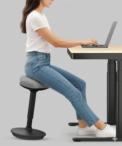 Ergonomikus szék, állószék, dönthető, billenthető forgószék, fekete