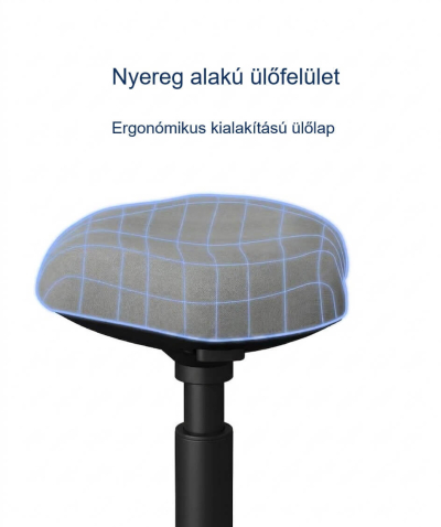 Ergonomikus szék, állószék, dönthető, billenthető forgószék, fekete